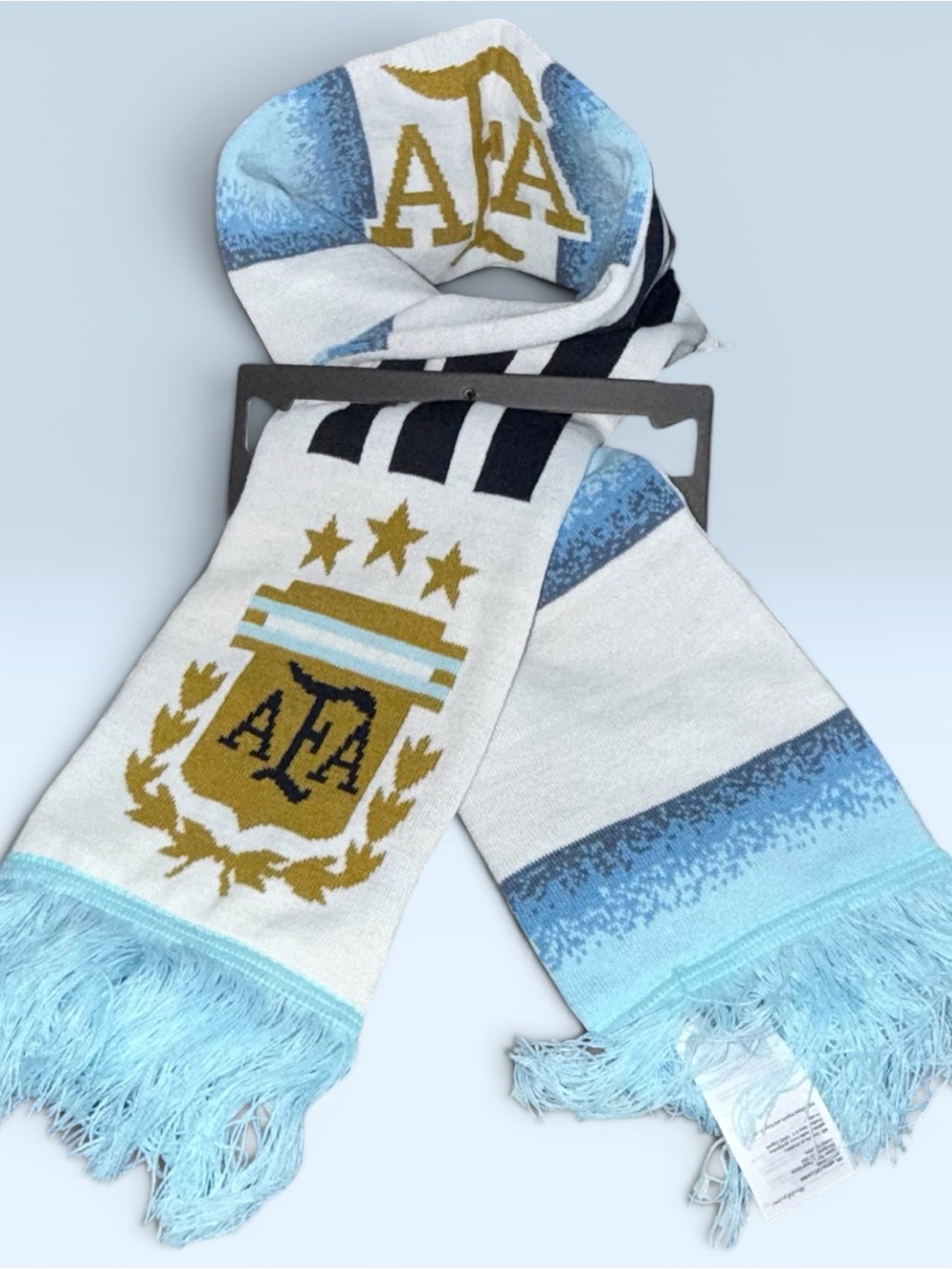 Adidas Argentina 26. AFA Crest Light Blue & White Soccer Scarf. FIFA 2026. New